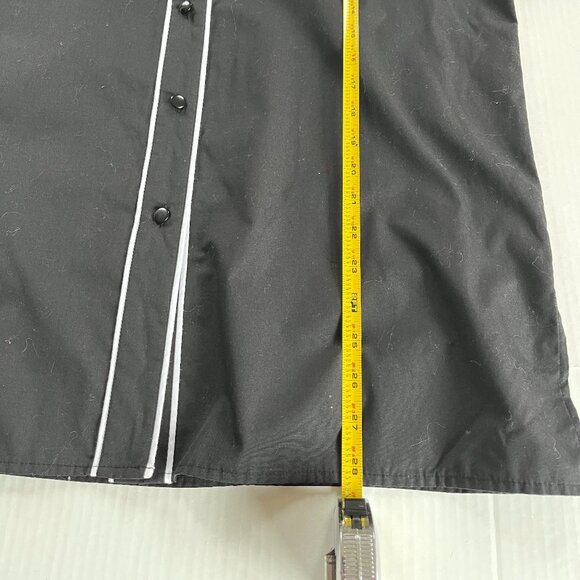 Bob Mackie Sz L Wearable Art Shirt Womens Black Embroidered Western Button Up - Picture 7 of 9